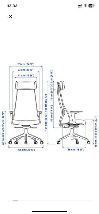 Cadeira escritorio JÄRVFJÄLLET branco