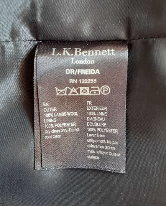 Брендовое серое шерстяное платье миди шерсть ягнёнка батал l.k.bennett