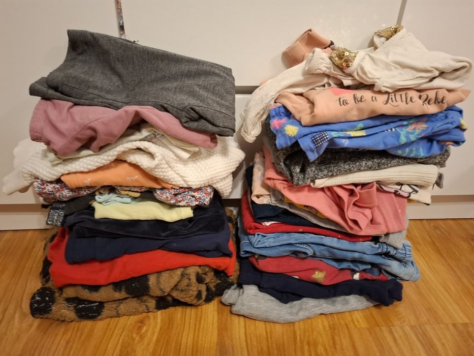 Mega paka paczka ubranek dla dziewczynki hm ca pepco 92 98