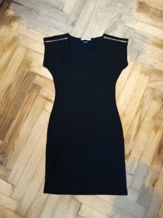 Маленькое чёрное платье, трикотажное, черное, стрейч