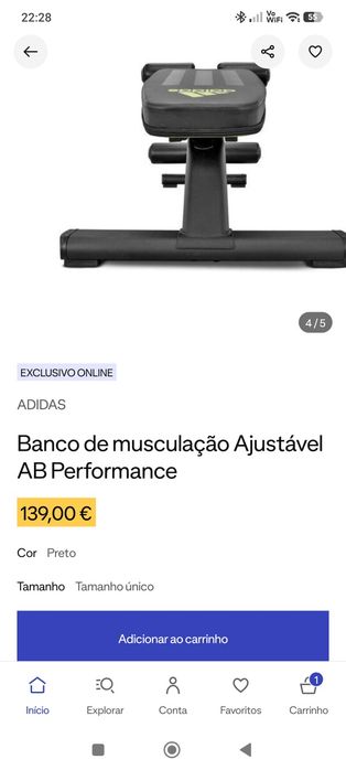 Banco musculação Adidas