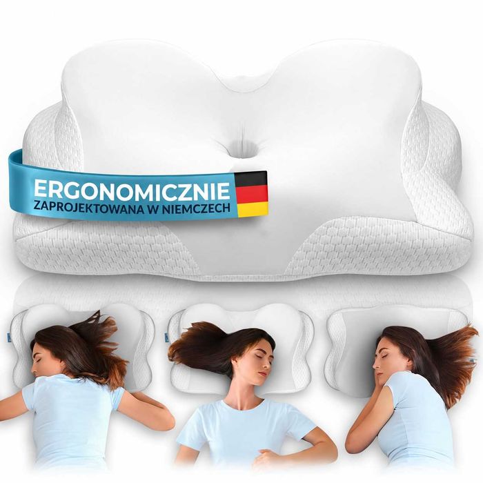 Poduszka ortopedyczna memory foam ergonomiczna pod kark GLÜCKSTOFF