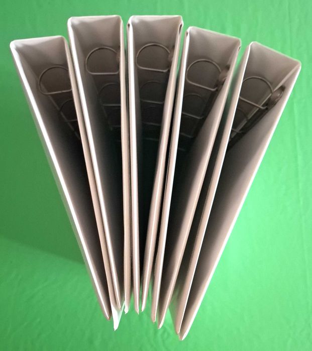 Pastas de arquivo A4 de 4 argolas D, lombada 45mm, brancas