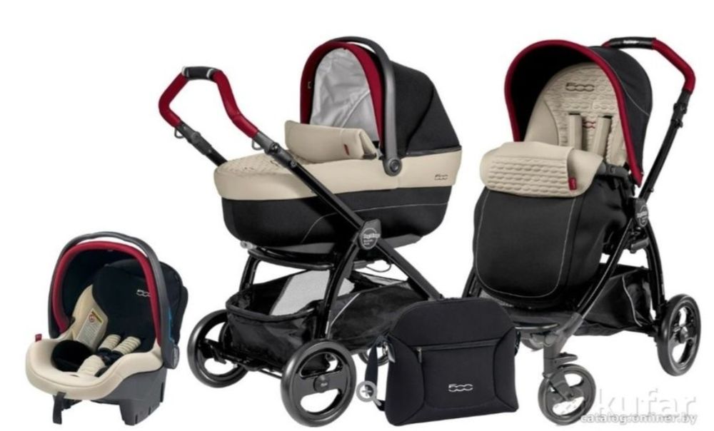 Продам коляску 3 в 1 Peg Perego Book Plus (або 51S) Elite Modular Fiat 500