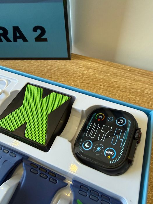 Smartwatch Kit 7+1 com Caixa de Som Bluetooth, 7 Pulseiras e Carregador