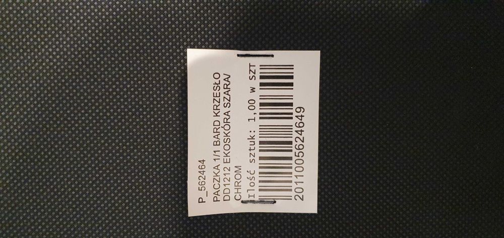 Krzesła Bard DD1212 ekoskóra szara/chrom – 2 szt. (Do renowacji / pod pokrowiec)