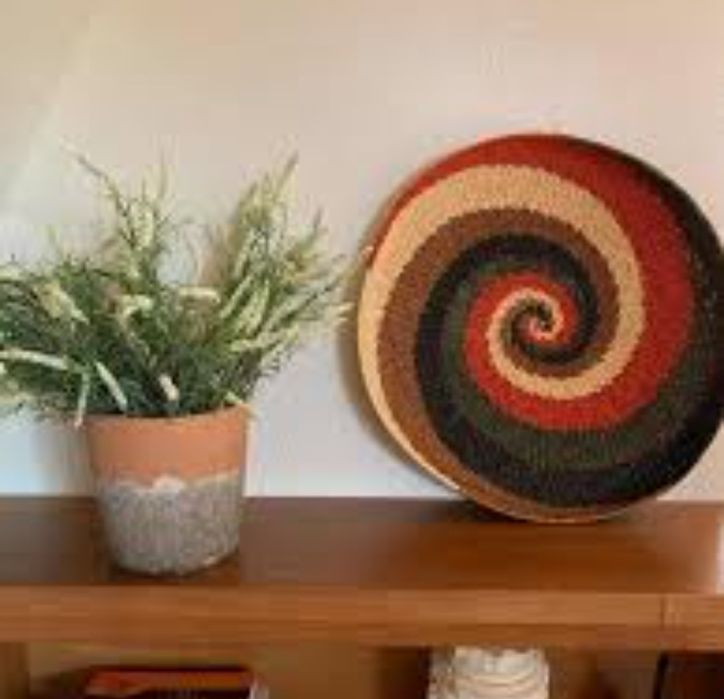 Cesta / prato decorativo em tecido