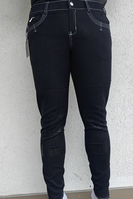 Bryczesy męskie Covalliero 44 kolanowy silikon czarne