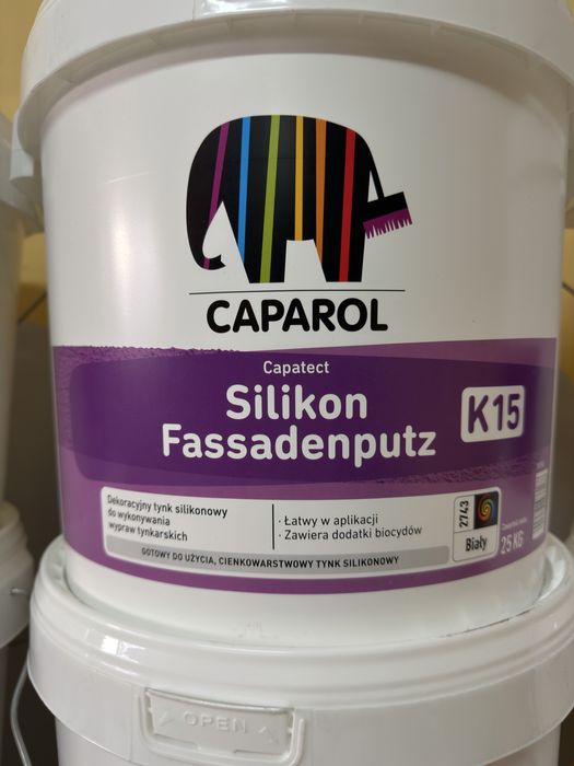 Caparol TYNK SILIKONOWY Capatect Fassadenputz K15 BIAŁY 25kg