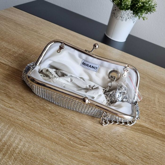 Bolsa Clutch Prateada