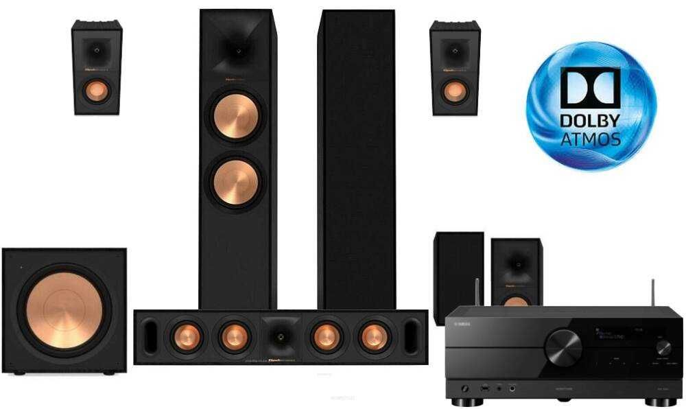 Zestaw Denon AVR-X2850H + Klipsch R-600F + R-50C + R-40M + R-101SW