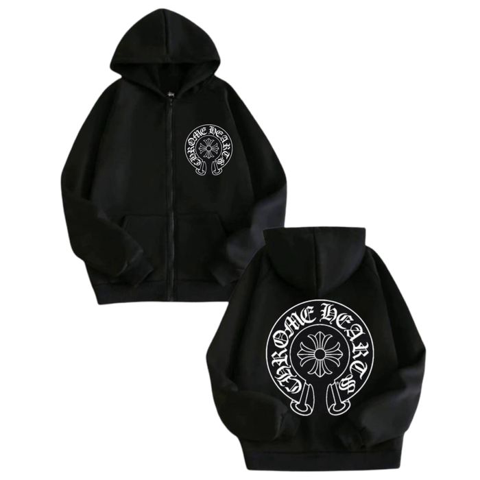 Зип-Худи Chrome Hearts Logo унисекс Хром Хартс с крестами толстовка