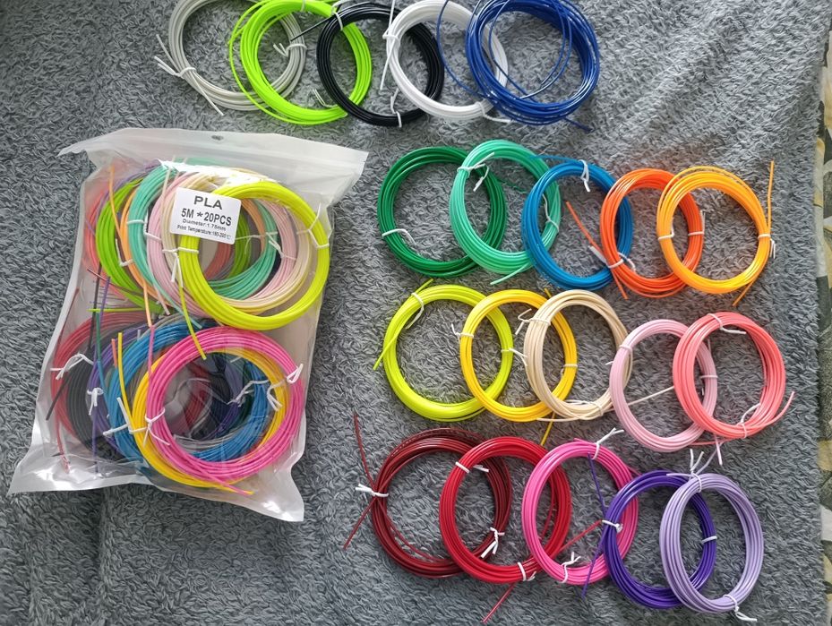 Pla filament 2x 20 kolorów  po 5 metrów