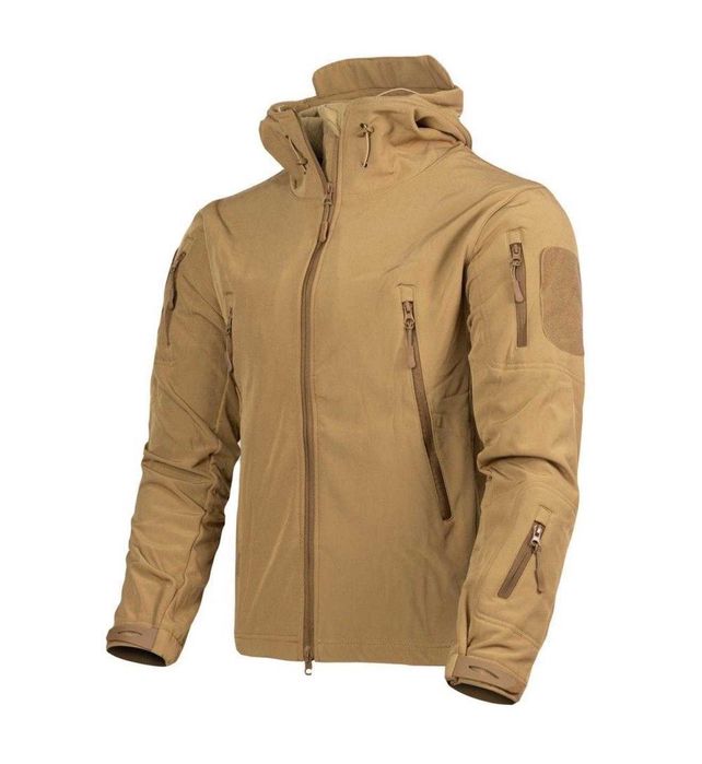 Тактична військова демісезонна куртка Soft Shell на флісі Койот 46-60р
