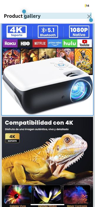 Projetor Full HD 1080P - Como novo!