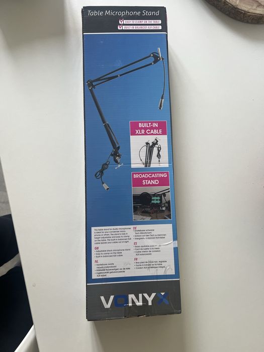 Suporte microfone Vonyx com Cabo XLR integrado