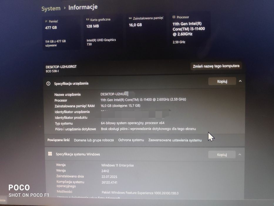 Pc Asus pb 62 Inter core i5