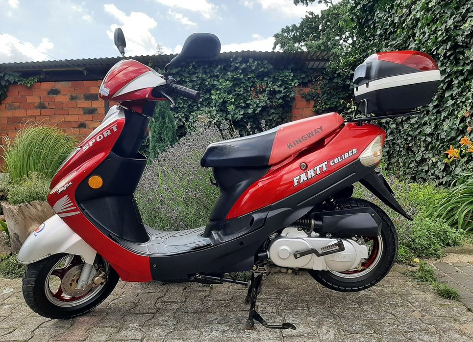 Zadbany skuter Kingway FARTT Coliber 50 4t 2009r 5201km kufer