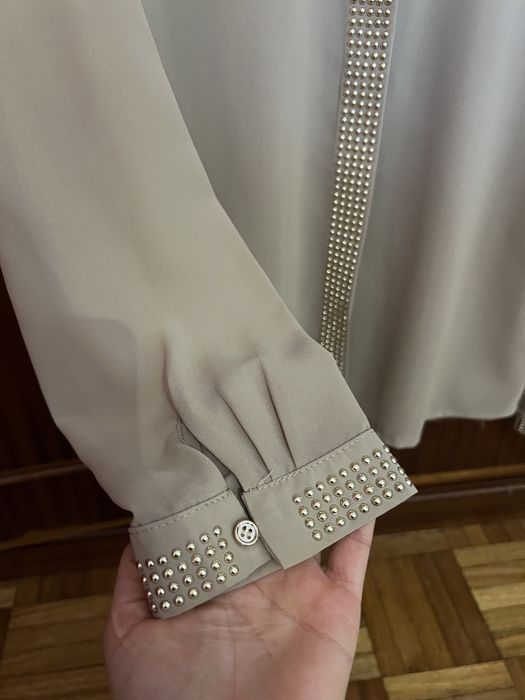 Camisa bege L mulher