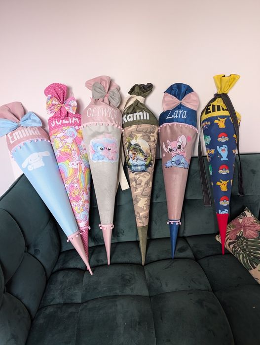 Szyta tyta róg obfitości dla pierwszoklasistów handmade nowa