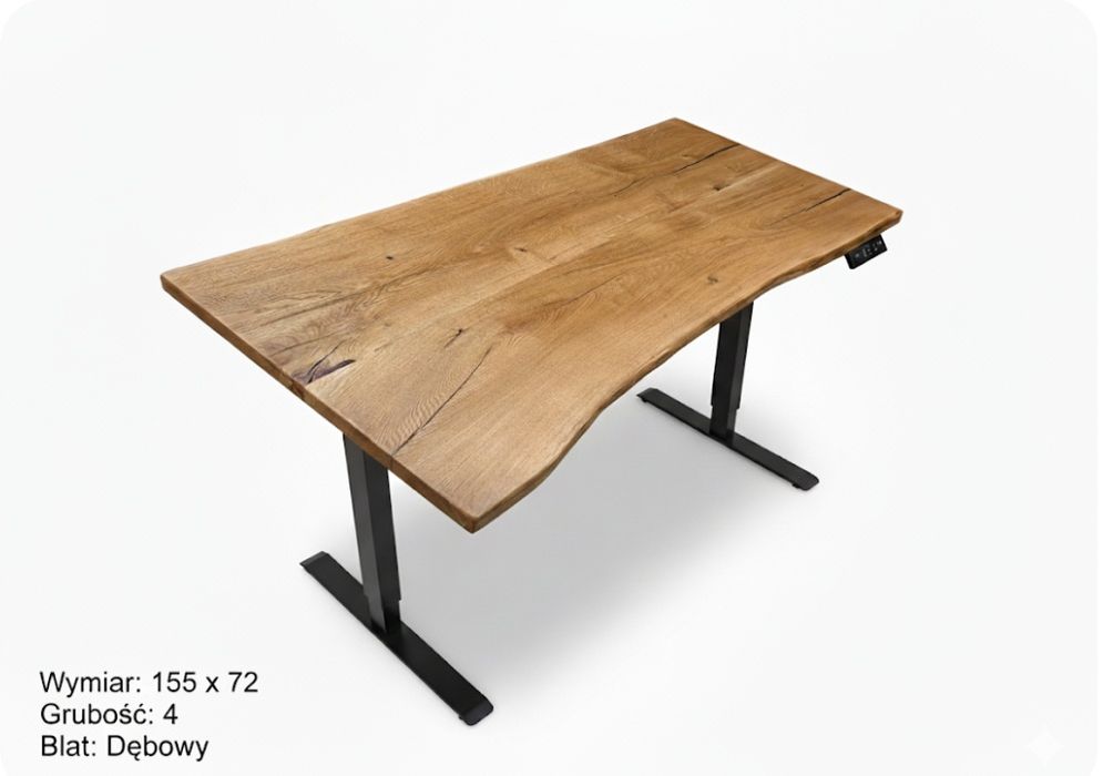 Blat dębowy na biurko 155-72 Live Edge