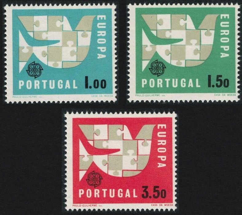 Selos Portugal 1963 - Série Completa Nova MNH Mundifil 919/921