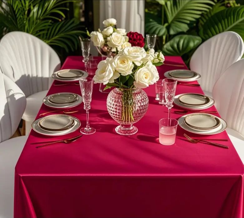 Burgundowe/bordowe obrusy