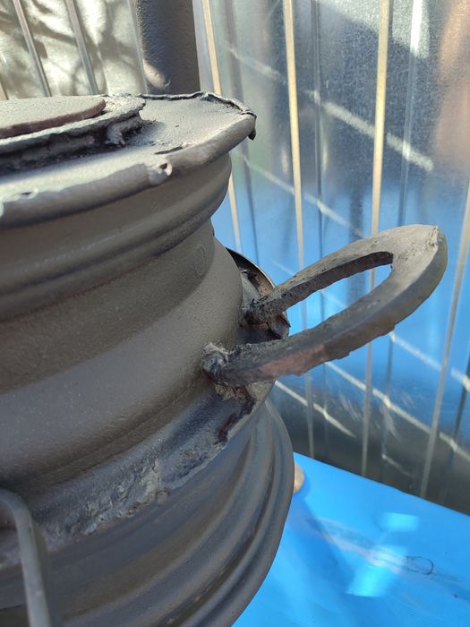 Solidny Piecyk kominek ogrodowy czarny