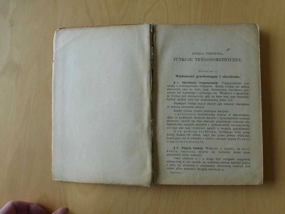 Trygonometria dla szkół średnich. A. Rebiere A. Furuhjelm rok 1917