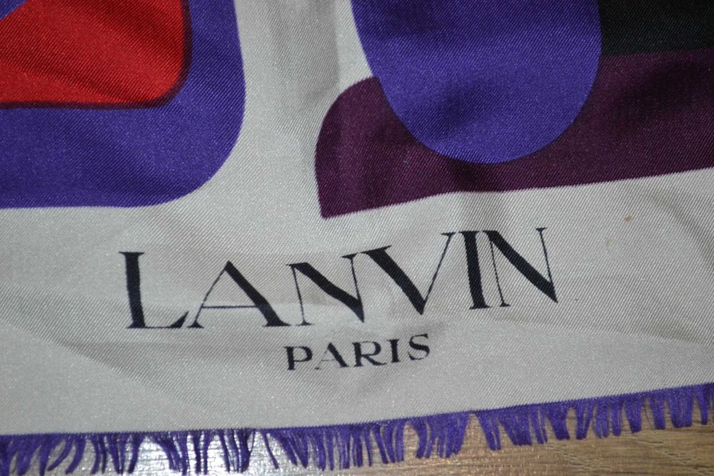 lanvin paris шарф шелковый платок летний оригинал шаль