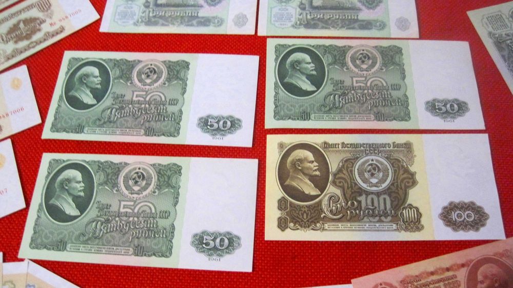 Unc рубли с упаковки с пачки советские купюры старина рубль СССР