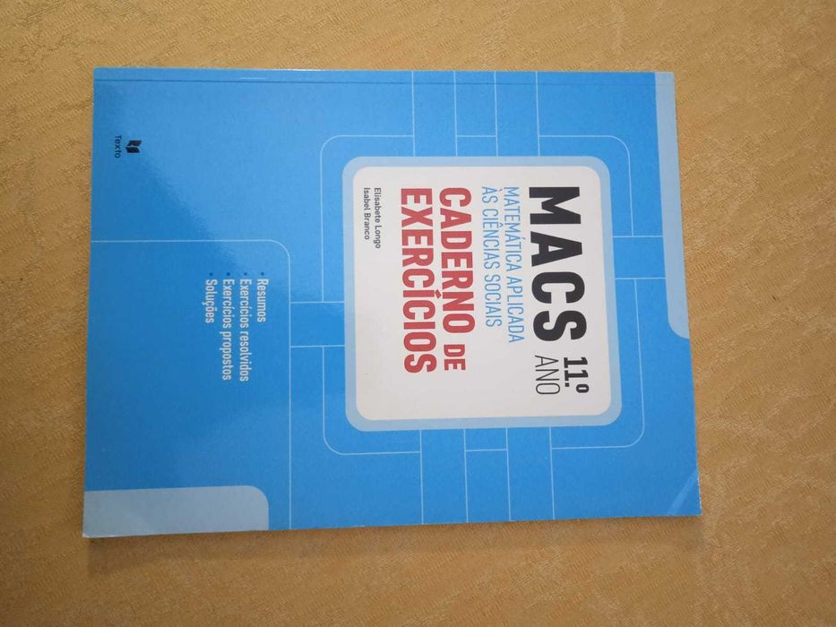 Macs - Matemática Aplicada Às Ciências  - 11º Ano - Caderno (NOVO)