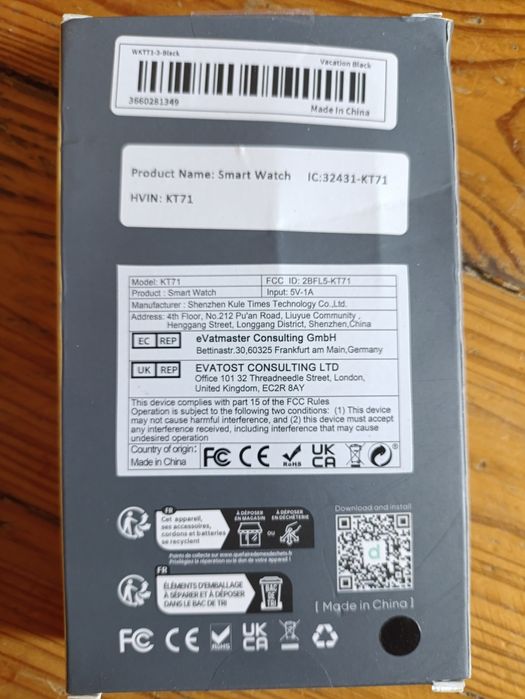 Smartwatch Colmi P76 Czarny