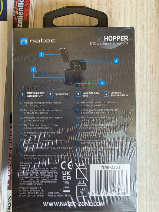 Mikrofon bezprzewodowy Hopper nowy