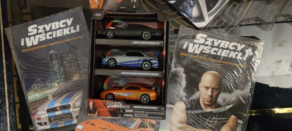 Szybcy i wściekli,Fast & Forious, 3 autka, trójpak