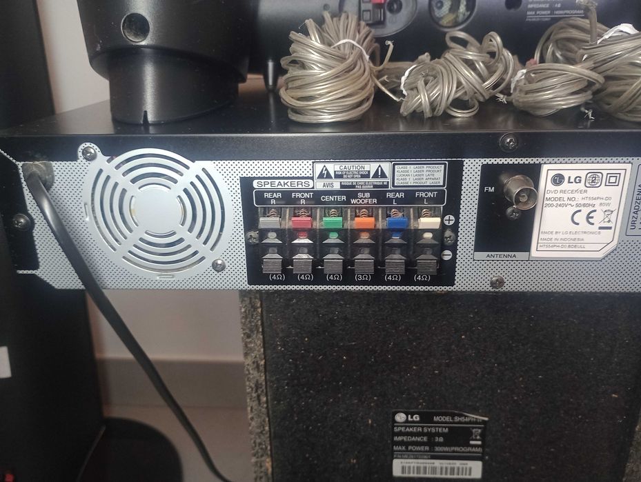 Home Cinema LG HT554 5.1 – Amplificador vendido, Colunas disponíveis!