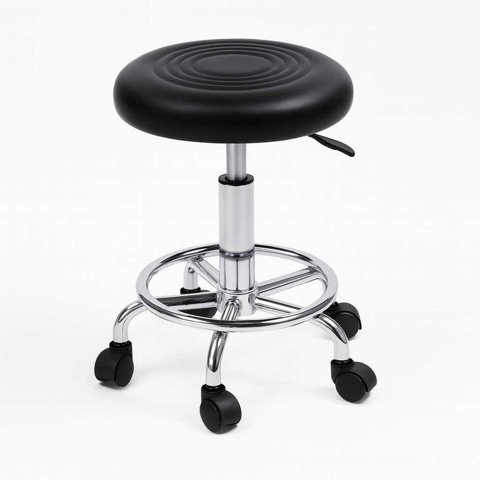 Стул для мастера маникюра и педикюра без спинки красный, черный