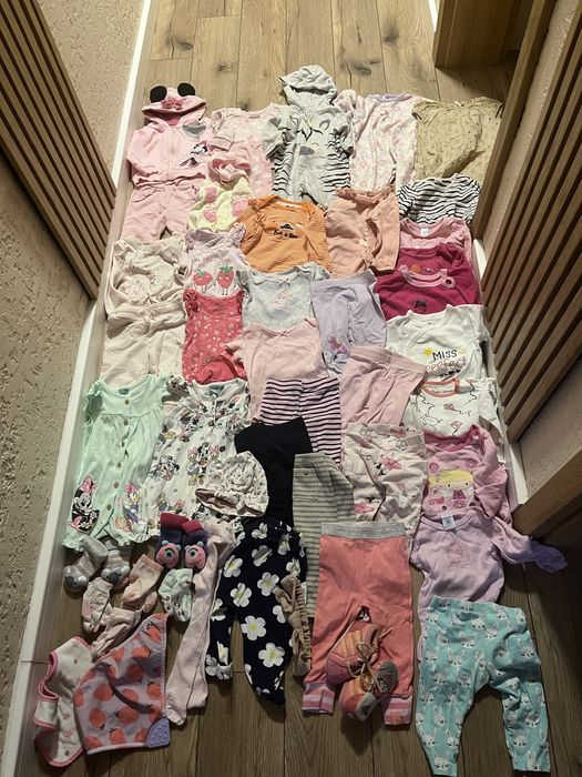 Duża paka ciuszków dla dziewczynki w rozm 74 Wiosenno - Letnia