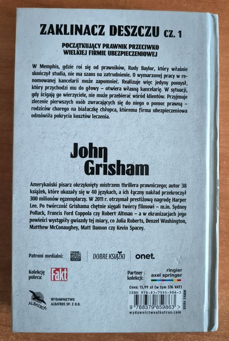 Zaklinacz deszczu część I John Grisham