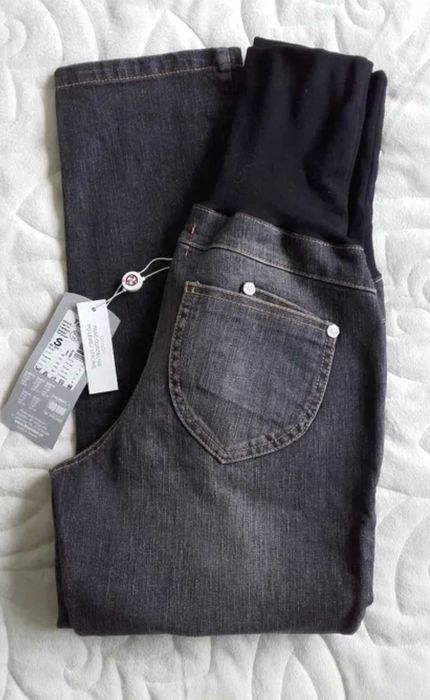 NOWE czarne proste spodnie ciążowe rozm. S M 38