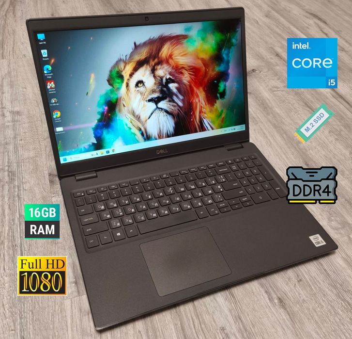 Мощний 15.6" 8ядер/SSD/FullHD IPS/Type-C/i5-10th/чудова батарея