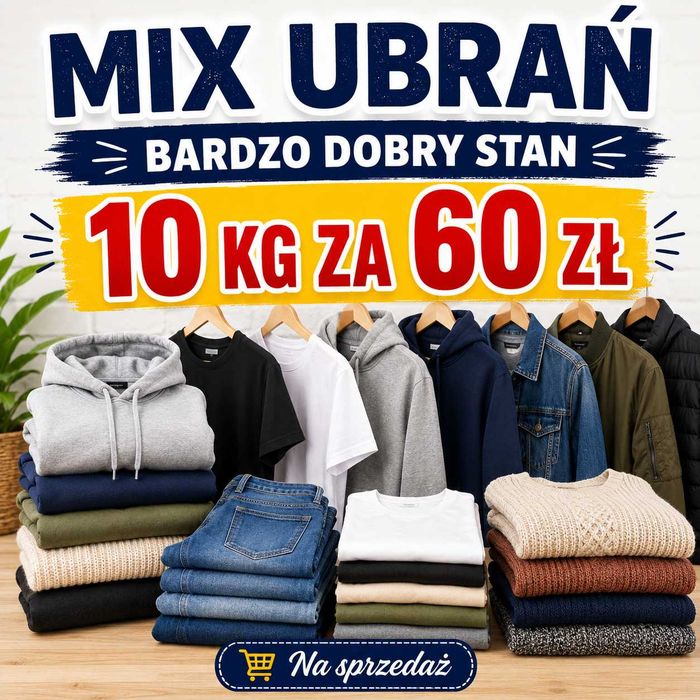 10kg odzieżyy używanej w bardzo dobrym
