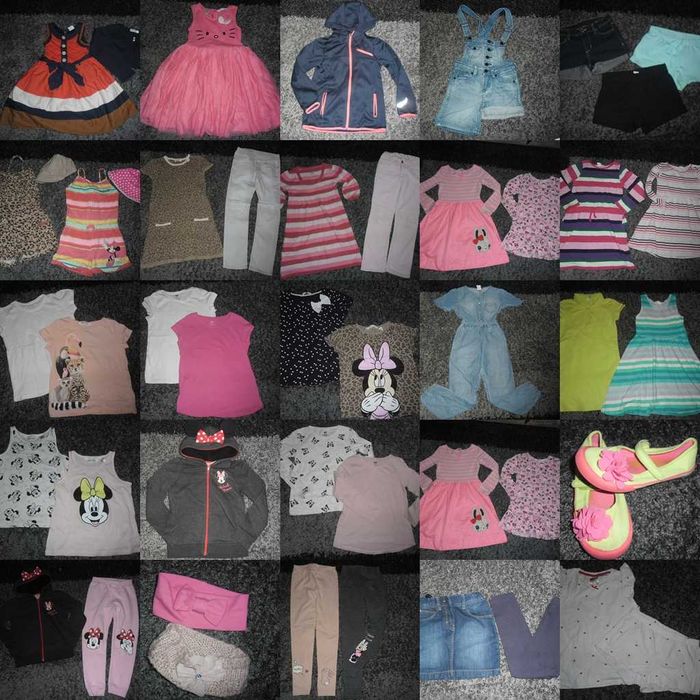 H&M,next,zara PAKA firmo DLA córci -lato 122/128- 6-8 lat 56szt+gratis