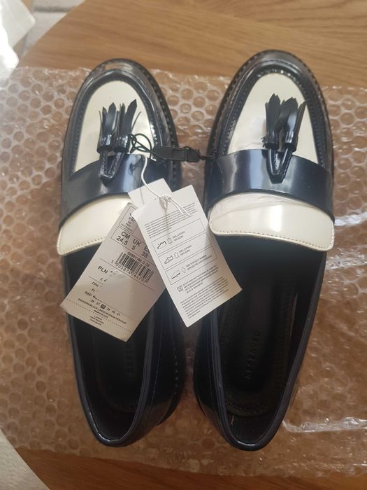 Loafersy granatowo-białe nowe rozmiar 38