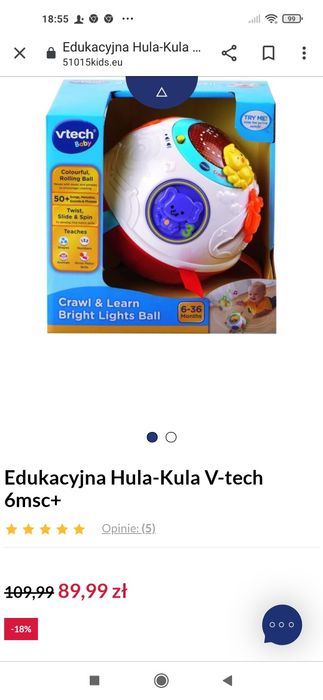 Edukacja interaktywna Hula Kula V-tech.