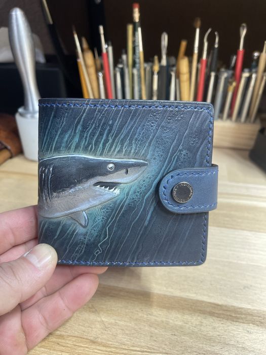 Чоловічий шкіряний гаманець,натуральна шкіра,ручна робота подарунок