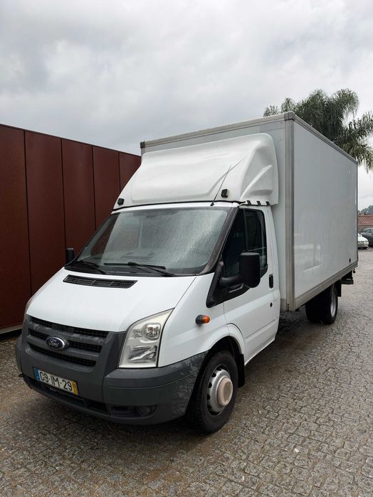Carrinha Ford Transit contentor com plataforma elevatoria