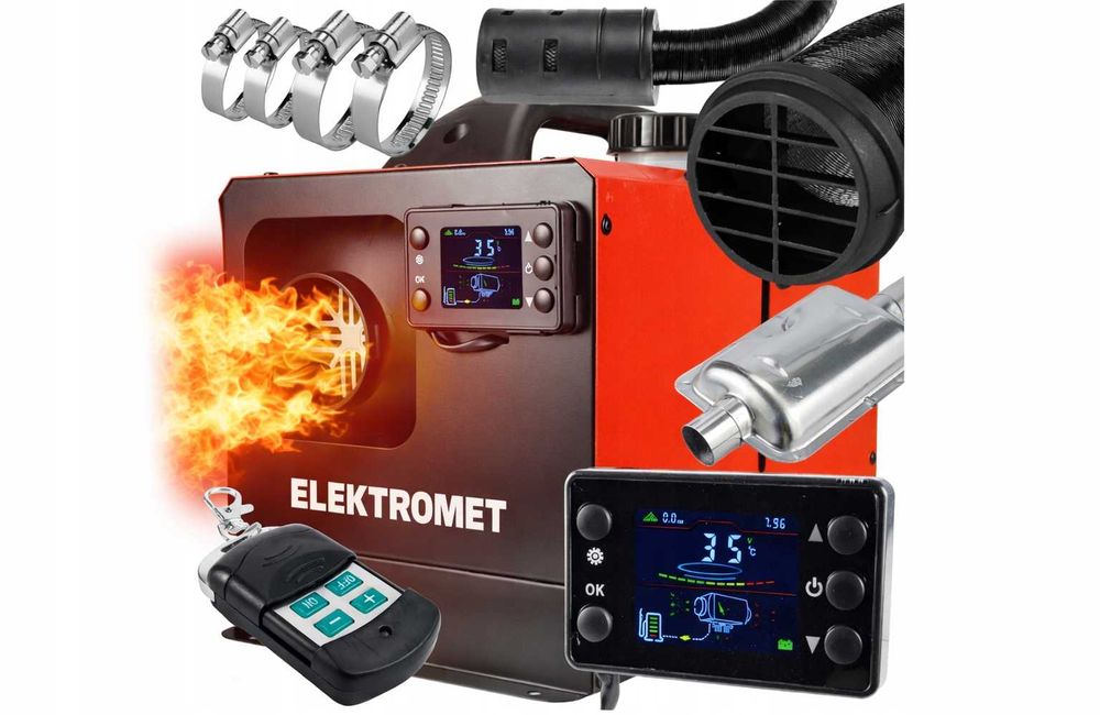 Nagrzewnica spalinowa olejowa ogrzewanie webasto 8kw lcd 12v 230v