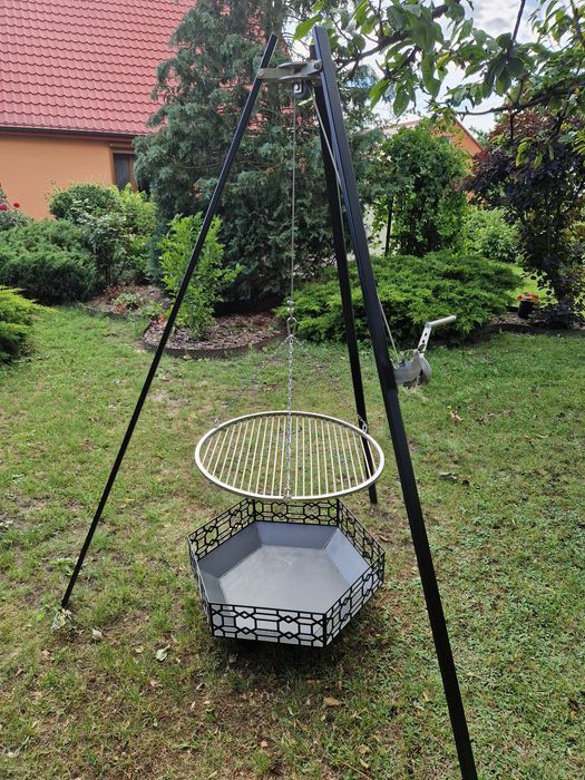 Trójnóg nierdzewny grill ognisko palenisko