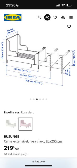 Cama Busunge Ikea Criança + Colchão
